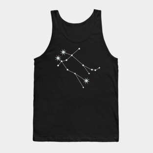 Gemini on Black Tank Top